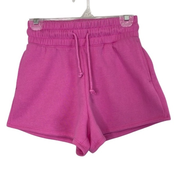 5/$25 Bluenotes High Waisted Athletic Shorts Pink Elastic Drawstring Waistband S - Picture 2 of 10